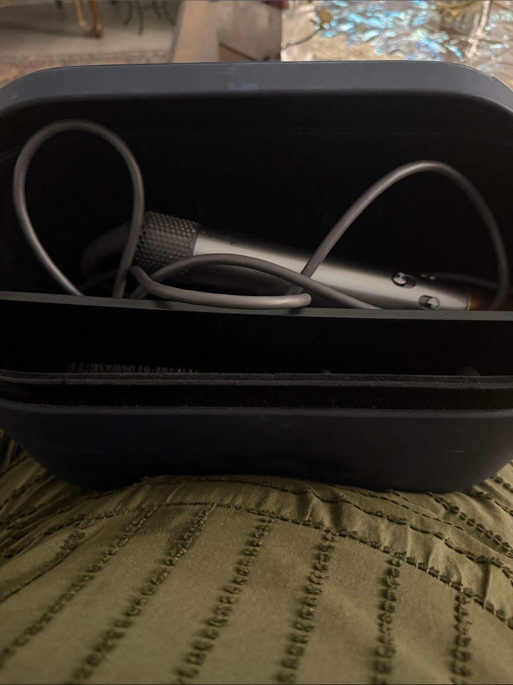 Dyson Supersonic Hair Dryer in Charcoal Gray with Dark Case